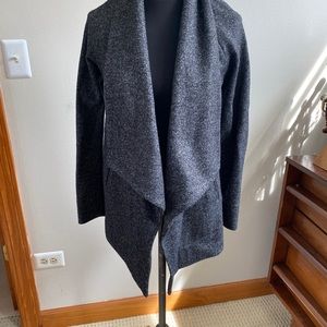THEORY wool blend waterfall open front jacket cardigan SP